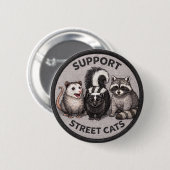 Badge Rond 5 Cm Chats de rue (Devant & derrière)