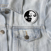 Badge Rond 5 Cm Chats de Yin yang (En situation)