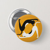 Badge Rond 5 Cm Chats de yoga (Devant & derrière)