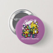 Badge Rond 5 Cm Chats déplaisants Halloween Art : Paw-sitly Fright (Devant & derrière)
