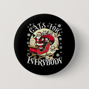 Badge Rond 5 Cm Chats Drôle Pour Tout Le Monde Mauvais Noël Drôle 