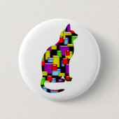 Badge Rond 5 Cm chats en mosaïque (Devant)