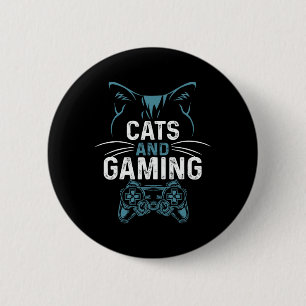 Badge Rond 5 Cm Chats Et Jeu Joli Amoureux des chats Jeu Vidéo Jeu