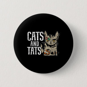 Badge Rond 5 Cm Chats Et Tats Encaissant Tatouage Adulte Tatouage