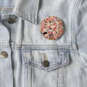 Badge Rond 5 Cm chats japonais Ukiyo-e Funny kitty (En situation)
