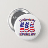 Badge Rond 5 Cm Chats Kitty Patriotique (Devant & derrière)