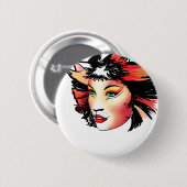 Badge Rond 5 Cm Chats le musical, Bombalurina (Devant & derrière)