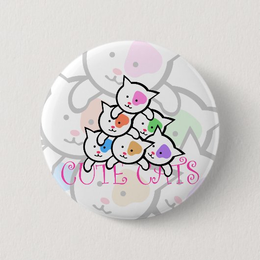 BADGE ROND 5 CM CHATS MIGNONS (Devant)