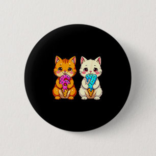 Badge Rond 5 Cm Chats mignons Kawaii Neko 67 Drip Meme Drôle Six S