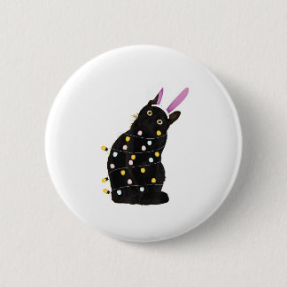 Badge Rond 5 Cm chats noirs décorations de pâques lumières drôles 