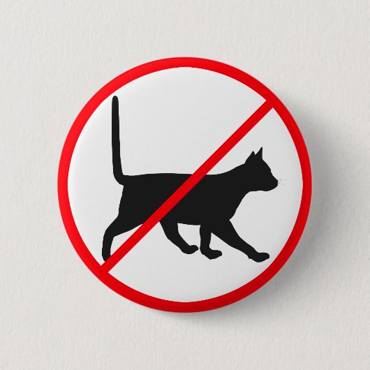 Badge Rond 5 Cm Chats non autorisés ! (Devant)