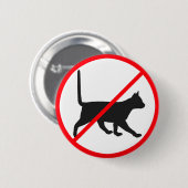 Badge Rond 5 Cm Chats non autorisés ! (Devant & derrière)