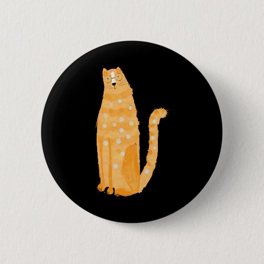 Badge Rond 5 Cm Chats Orange (Devant)