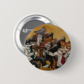 Badge Rond 5 Cm Chats orchestraux violon (Devant & derrière)