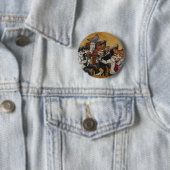 Badge Rond 5 Cm Chats orchestraux violon (En situation)