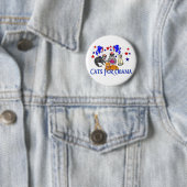 BADGE ROND 5 CM CHATS POUR OBAMA (En situation)