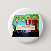 Badge Rond 5 Cm Chats pour Obama (Devant)