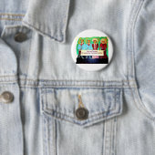 Badge Rond 5 Cm Chats pour Obama (En situation)