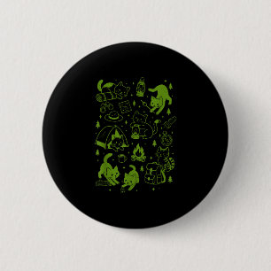 Badge Rond 5 Cm Chats vintage camping aventure campeur randonneur