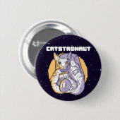 Badge Rond 5 Cm Chatstronaute Chat Cosmonaute (Devant & derrière)