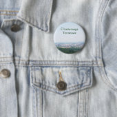 Badge Rond 5 Cm Chattanooga, paysage urbain de TN (En situation)