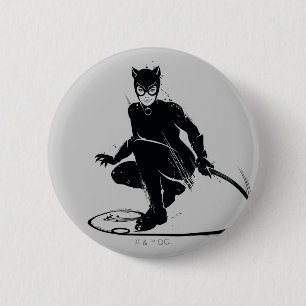 Badge Rond 5 Cm Chatte Encreuse Pose De Pinceau
