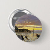 Badge Rond 5 Cm Chauffage d'un bateau, Honfleur (Devant & derrière)