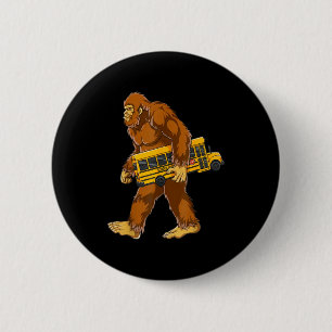 Badge Rond 5 Cm Chauffeur de Bus Drôle de Bigfoot Sasquatch Bus Sc