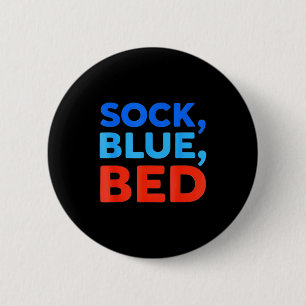 Badge Rond 5 Cm Chaussette Lit Bleu Mème Drôle 