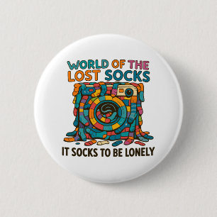 Badge Rond 5 Cm Chaussettes Danoises Drôle Monde Manquant Mais Pas
