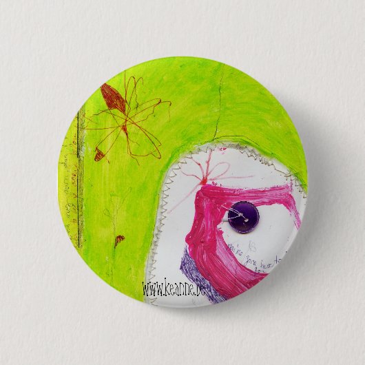 Badge Rond 5 Cm chaussure-bouton de petite fille (Devant)