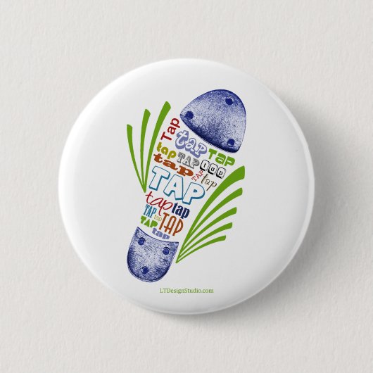 Badge Rond 5 Cm Chaussure de robinet - bouton (Devant)