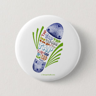 Badge Rond 5 Cm Chaussure de robinet - bouton