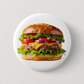 Badge Rond 5 Cm ChaussureHabille hamburger empilé thic (Devant)
