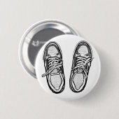 Badge Rond 5 Cm Chaussures d'art créatif basket crayon art graphiq (Devant & derrière)