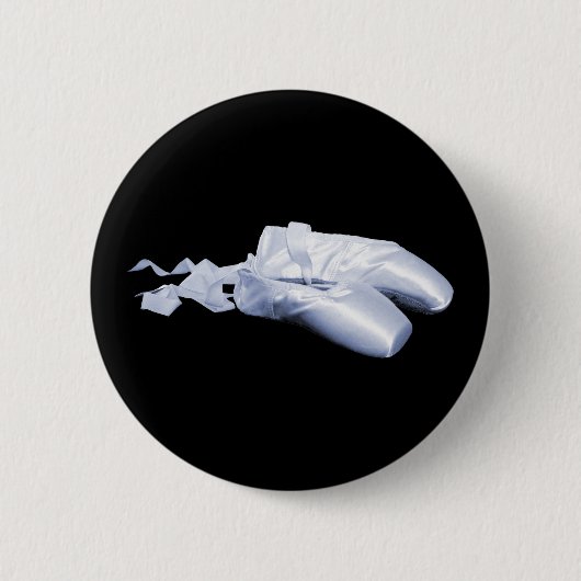 Badge Rond 5 Cm Chaussures de ballet bleues (Devant)