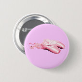 Badge Rond 5 Cm Chaussures de ballet roses (Devant & derrière)