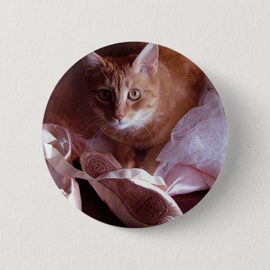 Badge Rond 5 Cm Chaussures de chat et de ballet (Devant)