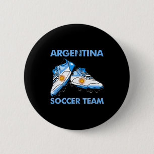 Badge Rond 5 Cm Chaussures de football vintage drapeau Argentine A