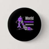 Badge Rond 5 Cm Chaussures Diamond World Fibromyalgia (Devant)