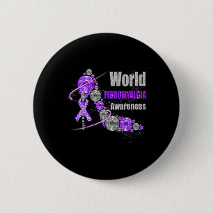 Badge Rond 5 Cm Chaussures Diamond World Fibromyalgia
