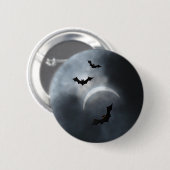Badge Rond 5 Cm Chauve-Chauve-Halloween éffrayante À Eclipse (Devant & derrière)