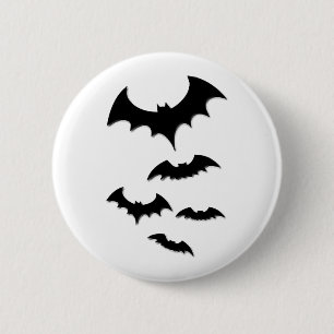 Badge Rond 5 Cm chauve-souris halloween