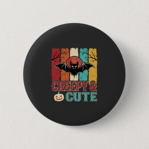 Badge Rond 5 Cm Chauve-souris Halloween Mignonne et Flippante Grap
