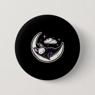 Badge Rond 5 Cm Chauve-souris lune créatif mignon kawaii pastel go
