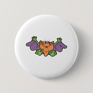 Badge Rond 5 Cm chauve-souris vampire de dessin animé mignonne