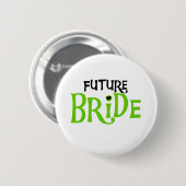 Badge Rond 5 Cm Chaux et future jeune mariée noire (Devant & derrière)