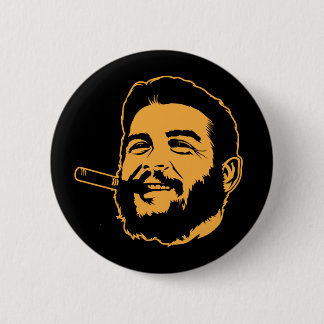 Badge Rond 5 Cm Che Guevara avec le bouton de portrait de cigare