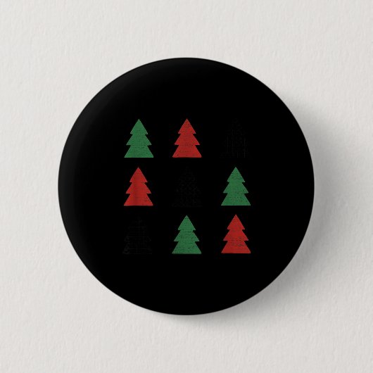 Badge Rond 5 Cm Checkered Christmas Tree Graphic Crewneck Swea Fun (Devant)