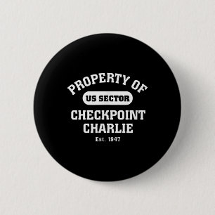 Badge Rond 5 Cm Checkpoint Charlie Guerre froide Berlin Mur Est Al